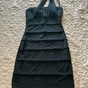 Sweet Storm Black Halter Sheath Dress